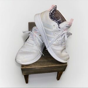 Adidas Cloudform pink white leopard